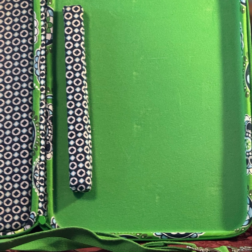 Vera Bradley Laptop Bag Cupcake Green Retired Cottagecore Polka Dots Mandela - Picture 8 of 16
